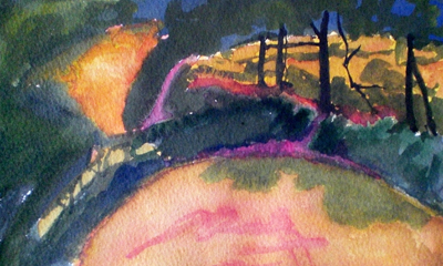 St Ives Nude Holding Knee